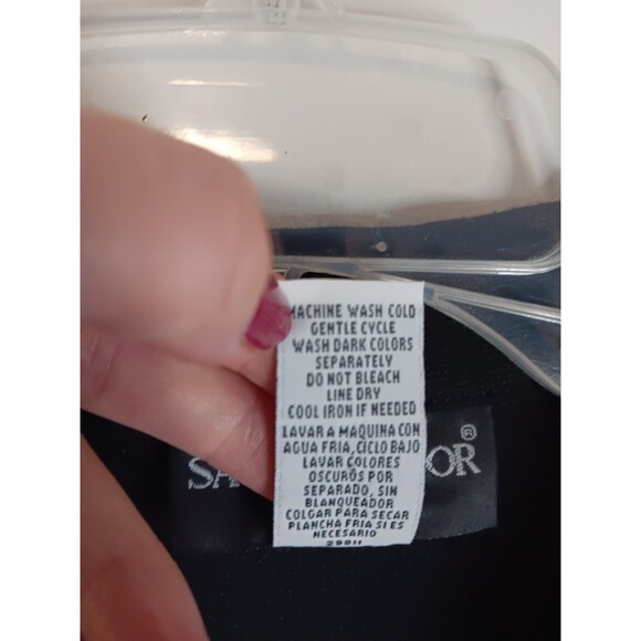 Sag Harbor Zip Up Jacket Black Lightweight Size 16 Unlined - Picture 2 of 5